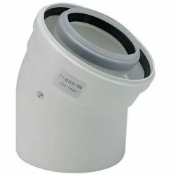 Buderus Luft-/Abgas-Bogen Konzentrisch - Ø 80/125 Mm - 30° - Farbe Weiß - 7738112664