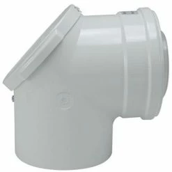 Buderus Luft-/Abgas-Bogen Konzentrisch Mit Prüföffnung - Ø 80/125 Mm - 87° - Weiß - 7738112665