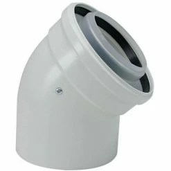 Buderus Luft-/Abgas-Bogen Konzentrisch - Ø 80/125 Mm - 45° - Farbe Weiß - 7738112593