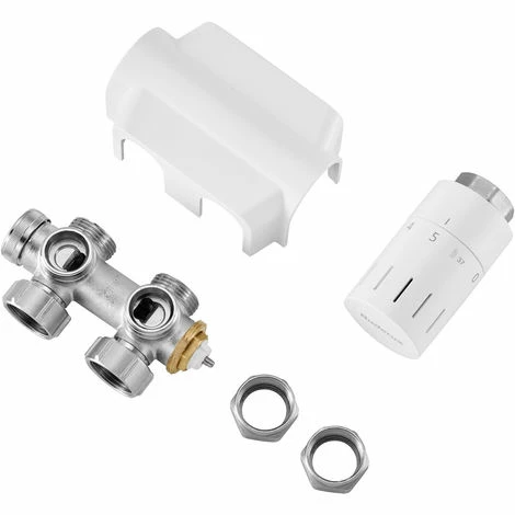 Buderus Universalarmatur-Set Für Vertikal- & Badheizkörper Mit Mittenanschluss - Durchgangs- / Eckform 4 Buderus Universalarmatur-Set Für Vertikal- & Badheizkörper Mit Mittenanschluss - Durchgangs- / Eckform – Bild 2