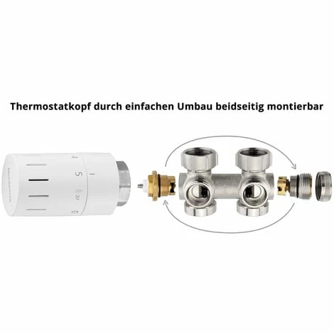 Buderus Universalarmatur-Set Für Vertikal- & Badheizkörper Mit Mittenanschluss - Durchgangs- / Eckform 6 Buderus Universalarmatur-Set Für Vertikal- & Badheizkörper Mit Mittenanschluss - Durchgangs- / Eckform – Bild 4