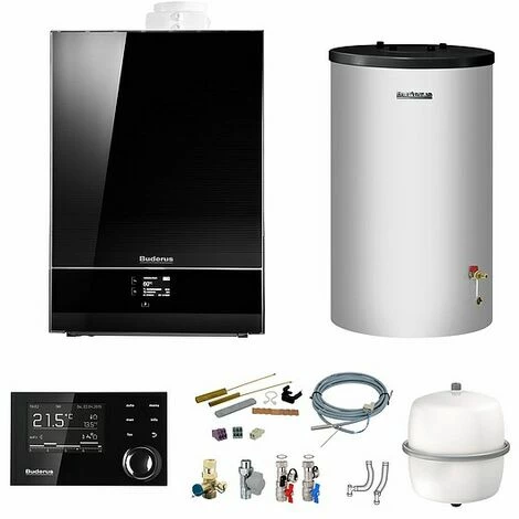 Buderus GB192i Logaplus Gas-Brennwert Heizungspaket W50 Mit Regelung RC310 In Schwarz Und S120 Speicher, 25 KW 3 Buderus GB192i Logaplus Gas-Brennwert Heizungspaket W50 Mit Regelung RC310 In Schwarz Und S120 Speicher, 25 KW