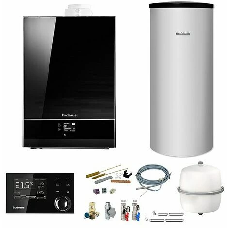 Buderus GB192i Logaplus Gas-Brennwert Heizungspaket W50 Mit Regelung RC310 In Schwarz Und SU160 Speicher, 25 KW 3 Buderus GB192i Logaplus Gas-Brennwert Heizungspaket W50 Mit Regelung RC310 In Schwarz Und SU160 Speicher, 25 KW
