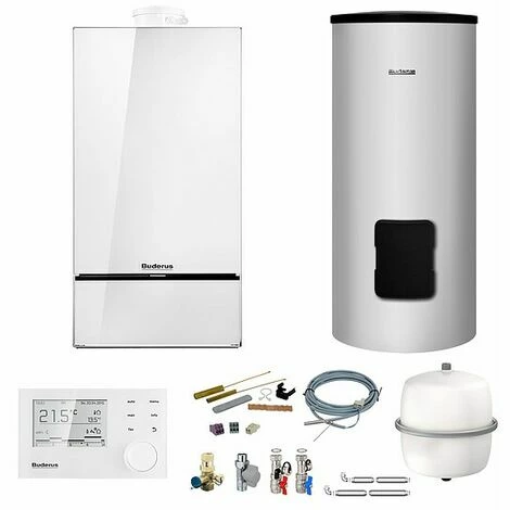 Buderus GB182i Logaplus Gas-Brennwert Heizungspaket W42 Mit Regelung RC310 Und SU300 Speicher, 35 KW 3 Buderus GB182i Logaplus Gas-Brennwert Heizungspaket W42 Mit Regelung RC310 Und SU300 Speicher, 35 KW