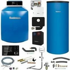 Buderus GB125 Logaplus Öl-Brennwert Heizungspaket K32 Mit Regelung RC310, Mischermodul Und Warmwasserspeicher SU 300, 35 KW
