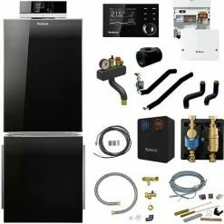 Buderus KB195i Logaplus Öl-Brennwert Heizungspaket K78 Mit Regelung RC310, Mischermodul Und Warmwasserspeicher L 160, 19 KW