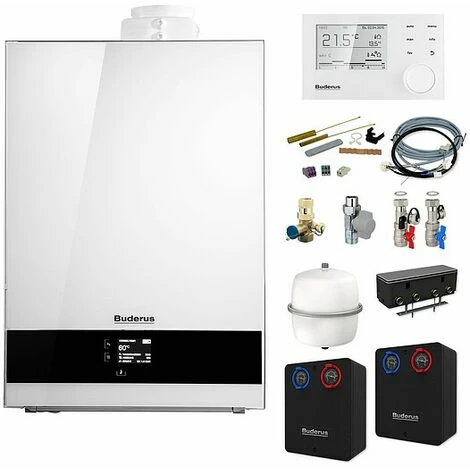 Buderus GB192i Logaplus Gas-Brennwert Heizungspaket W50S mit Regelung RC310 in weiß + WE6.1 für Heiz- & Mischkreis, 25 kW Buderus GB192i Logaplus Gas-Brennwert Heizungspaket W50S Mit Regelung RC310 In Weiß + WE6.1 Für Heiz- & Mischkreis, 25 KW -BUDERUS GESCHÄFT 41818563 1