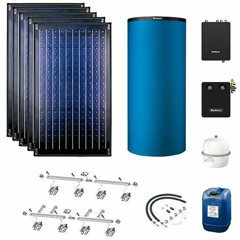 Buderus Solaranlage Logaplus S77 - 5 Kollektoren (11,85m²) SKN4.0-s Mit Pufferspeicher PNR750 Blau Und Frischwasserstation - 7739610781 3 Buderus Solaranlage Logaplus S77 - 5 Kollektoren (11,85m²) SKN4.0-s Mit Pufferspeicher PNR750 Blau Und Frischwasserstation - 7739610781