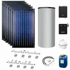 Titelseite 9 Buderus Solaranlage Logaplus S77 - 6 Kollektoren (14,22m²) SKN4.0-s Mit Pufferspeicher PNR1000 Silber Und Frischwasserstation - 7739612999