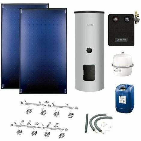 Buderus Solaranlage Logaplus S86 - 2 Kollektoren (5,1m²) SKT1.0-s Mit Solarspeicher Logalux SM310-B Silber - 7739618396 3 Buderus Solaranlage Logaplus S86 - 2 Kollektoren (5,1m²) SKT1.0-s Mit Solarspeicher Logalux SM310-B Silber - 7739618396