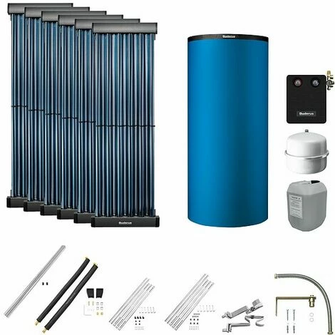 Buderus Solaranlage Logaplus S116 - 6 Kollektoren (7,32m²) SKR10 CPC Mit Kombispeicher Logalux P750 S Blau - 7739612897 3 Buderus Solaranlage Logaplus S116 - 6 Kollektoren (7,32m²) SKR10 CPC Mit Kombispeicher Logalux P750 S Blau - 7739612897