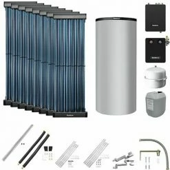 Titelseite 14 Buderus Solaranlage Logaplus S83 - 8 Kollektoren (9,76m²) SKR10 CPC Mit Pufferspeicher PNR750 Silber Und Frischwasserstation - 7739613008