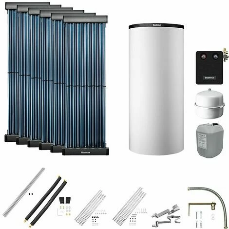 Buderus Solaranlage Logaplus S116 - 6 Kollektoren (7,32m²) SKR10 CPC Mit Kombispeicher Logalux P750 S Weiß - 7739612898 3 Buderus Solaranlage Logaplus S116 - 6 Kollektoren (7,32m²) SKR10 CPC Mit Kombispeicher Logalux P750 S Weiß - 7739612898