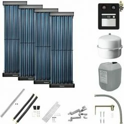 Buderus Solaranlage Logaplus S19 - 4 Kollektoren (4,88m²) SKR10 CPC - KS0110 SC20/2 - Aufdachmontage - 7739606388