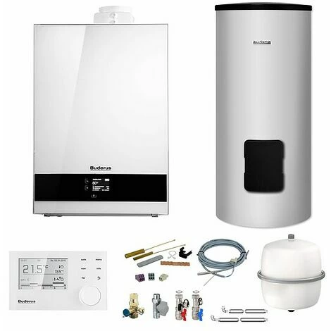 Buderus GB192i Logaplus Gas-Brennwert Heizungspaket W50 Mit Regelung RC310 Und SU300 Speicher, 35 KW 3 Buderus GB192i Logaplus Gas-Brennwert Heizungspaket W50 Mit Regelung RC310 Und SU300 Speicher, 35 KW