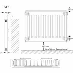 Buderus Logatrend C-Profil Kompakt-Heizkörper H 500 Mm L 800 Mm Typ 11 - 554/355 Watt 6 Buderus Logatrend C-Profil Kompakt-Heizkörper H 500 Mm L 800 Mm Typ 11 - 554/355 Watt -BUDERUS GESCHÄFT 9177330 5