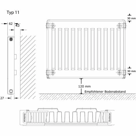 Buderus Logatrend C-Profil Kompakt-Heizkörper H 500 mm L 800 mm Typ 11 - 554/355 Watt Buderus Logatrend C-Profil Kompakt-Heizkörper H 500 Mm L 800 Mm Typ 11 - 554/355 Watt -BUDERUS GESCHÄFT 9177330 5