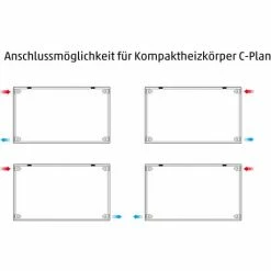 Kompakt-Heizkörper Buderus Logatrend C-Plan H 300 Mm L 900 Mm Typ 22 - 698/446 Watt -BUDERUS GESCHÄFT 9177663 4