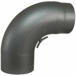 BUDERUS Abgasrohr-Bogen 90° Ø 150 Mm Für Kaminofen - Gussgrau, Glatt Mit Tür - 7747024310