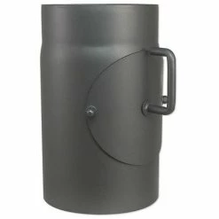 BUDERUS Abgasrohr Für Kaminofen Länge 250 Mm Ø 150 Mm - Mit Tür Und Drosselklappe - 80345002