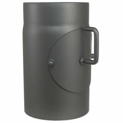 BUDERUS Abgasrohr Für Kaminofen Länge 250 Mm Ø 150 Mm - Mit Tür Und Drosselklappe - 80345002 3 BUDERUS Abgasrohr Für Kaminofen Länge 250 Mm Ø 150 Mm - Mit Tür Und Drosselklappe - 80345002