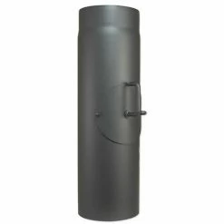 BUDERUS Abgasrohr Für Kaminofen Länge 500 Mm Ø 150 Mm - Mit Tür Und Drosselklappe - 80345024