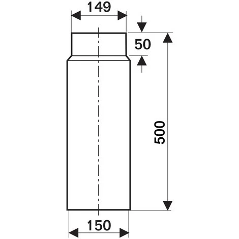 BUDERUS Abgasrohr Für Kaminofen Länge 500 Mm Ø 150 Mm - 80345008 4 BUDERUS Abgasrohr Für Kaminofen Länge 500 Mm Ø 150 Mm - 80345008 – Bild 2