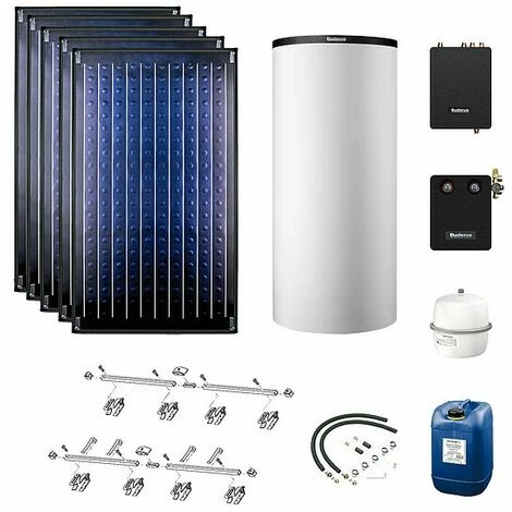 Buderus Solaranlage Logaplus S77 - 5 Kollektoren (11,85m²) SKN4.0-s Mit Pufferspeicher PNR750 Weiß Und Frischwasserstation - 7739610782 3 Buderus Solaranlage Logaplus S77 - 5 Kollektoren (11,85m²) SKN4.0-s Mit Pufferspeicher PNR750 Weiß Und Frischwasserstation - 7739610782